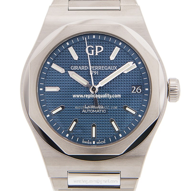 Girard Perregaux LAUREATO 81010-11-431-11A Automatic Stainless Steel Blue