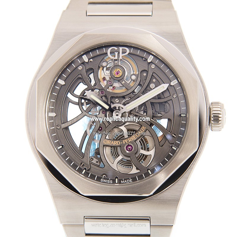 Girard Perregaux LAUREATO 81015-11-001-11A Automatic Stainless Steel Transparent Skull