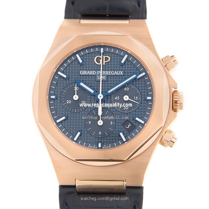 Girard Perregaux LAUREATO 81040-52-432-BB4A Automatic 18kt Rose Gold Blue