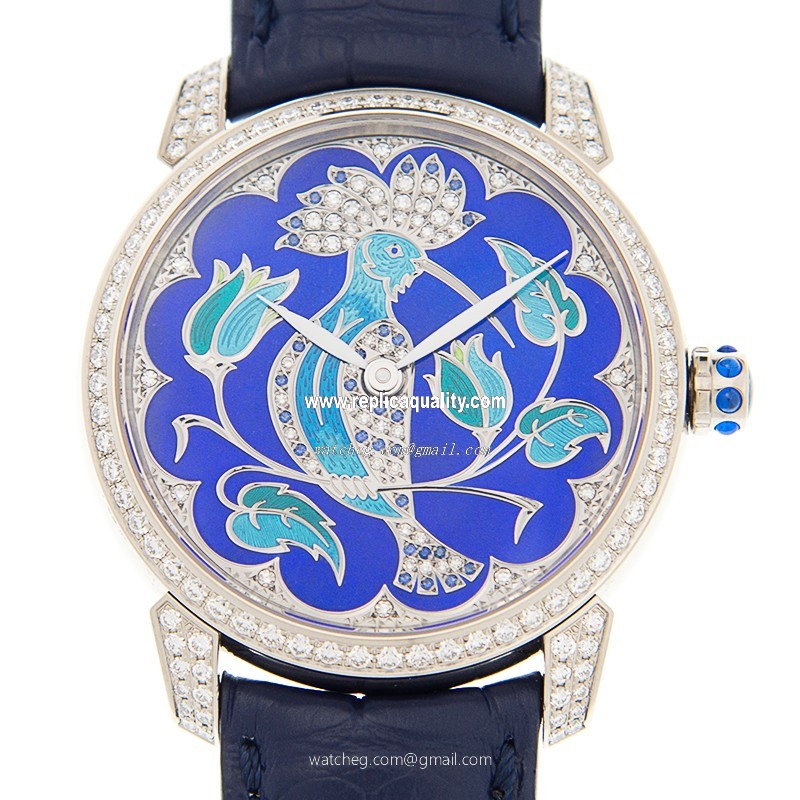 Ulysse Nardin CLASSIC 8150-112/HUP Automatic 18kt White Gold & Diamond Blue