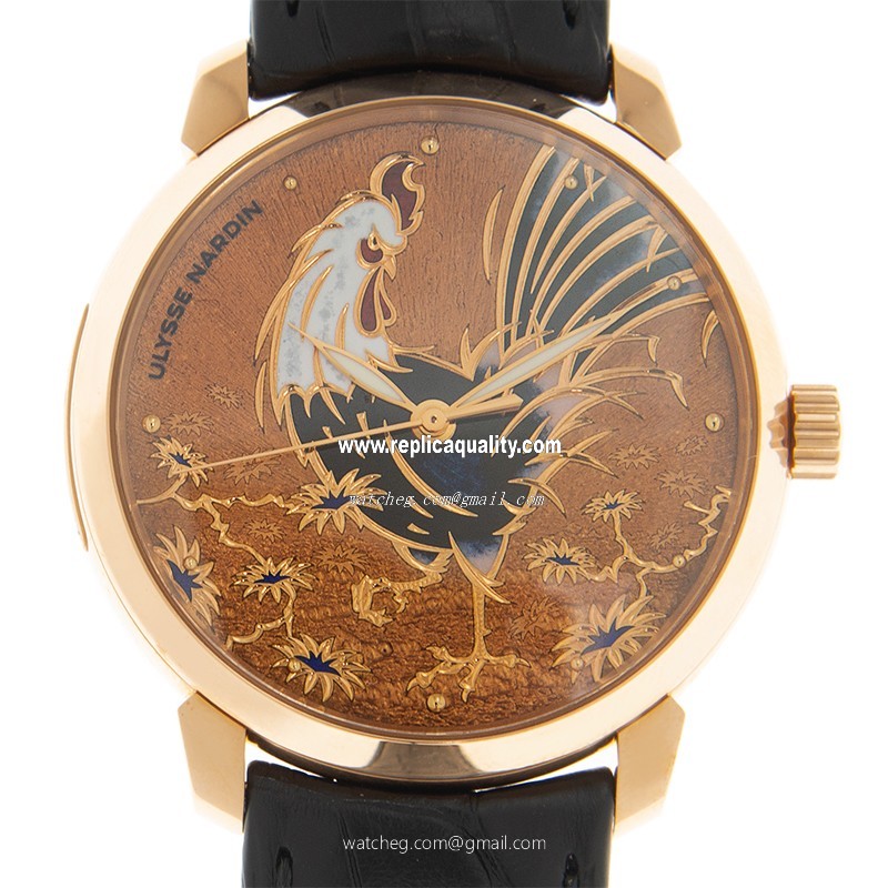 Ulysse Nardin CLASSIQUE 8152-111-2/ROOSTER Automatic 18kt Rose Gold Gold