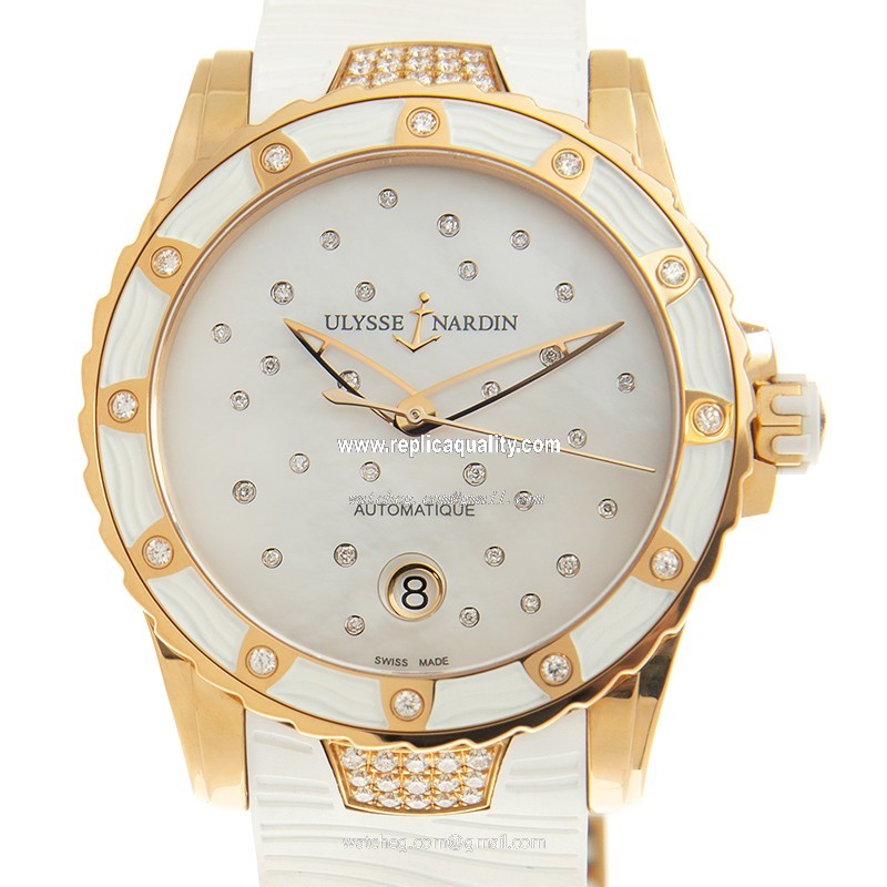 Ulysse Nardin MARINE 8156-180E-3C/20 Automatic 18kt Rose Gold White