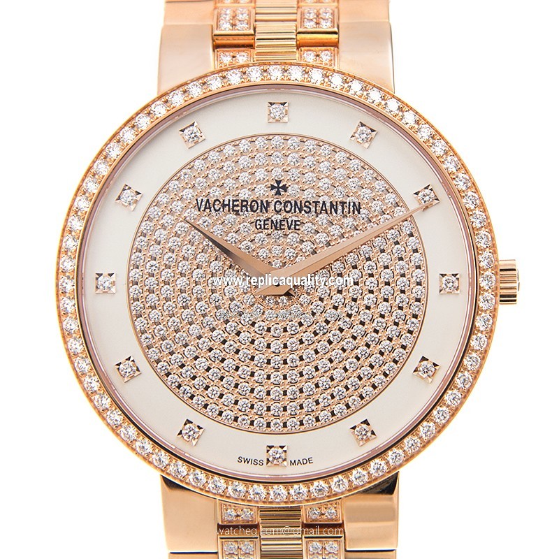 Vacheron Constantin TRADITIONNELLE 81576/V03R-9695 Manual Wind 18kt Rose Gold & Diamonds White