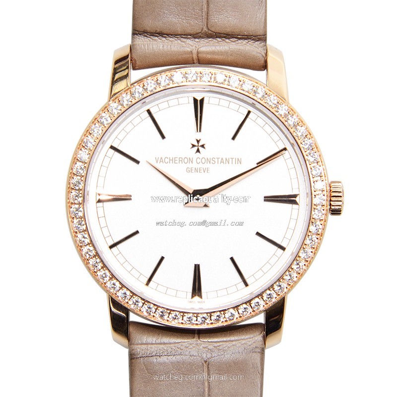 Vacheron Constantin TRADITIONNELLE 81590/000R-9847 Manual Wind 18kt Rose Gold & Diamonds White