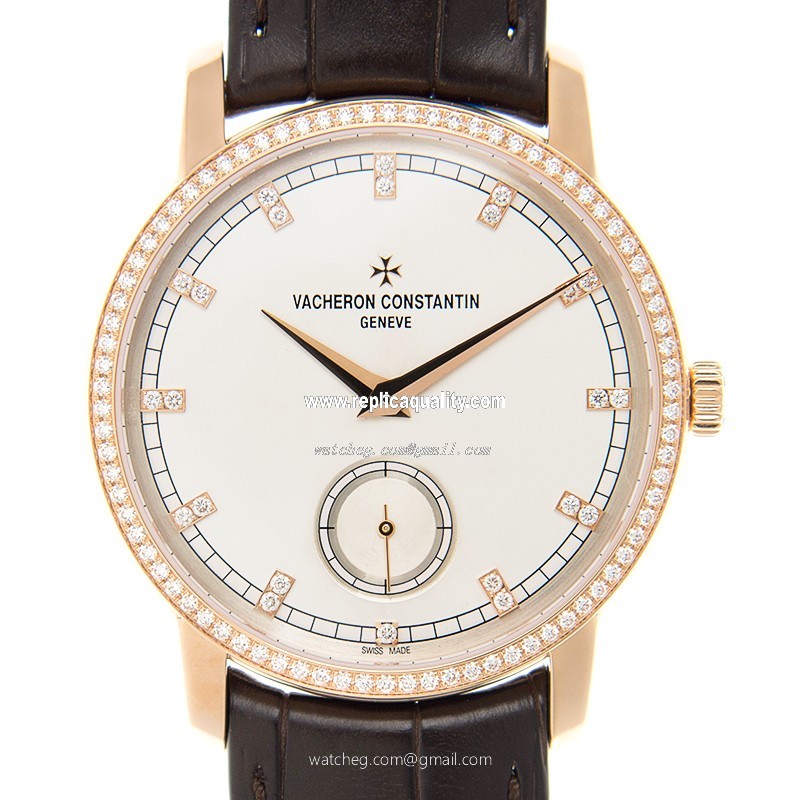 Vacheron Constantin PATRIMONY TRADITIONELLE 82572/000R-9604 Manual Wind 18kt Rose Gold & Diamonds Silvery & White