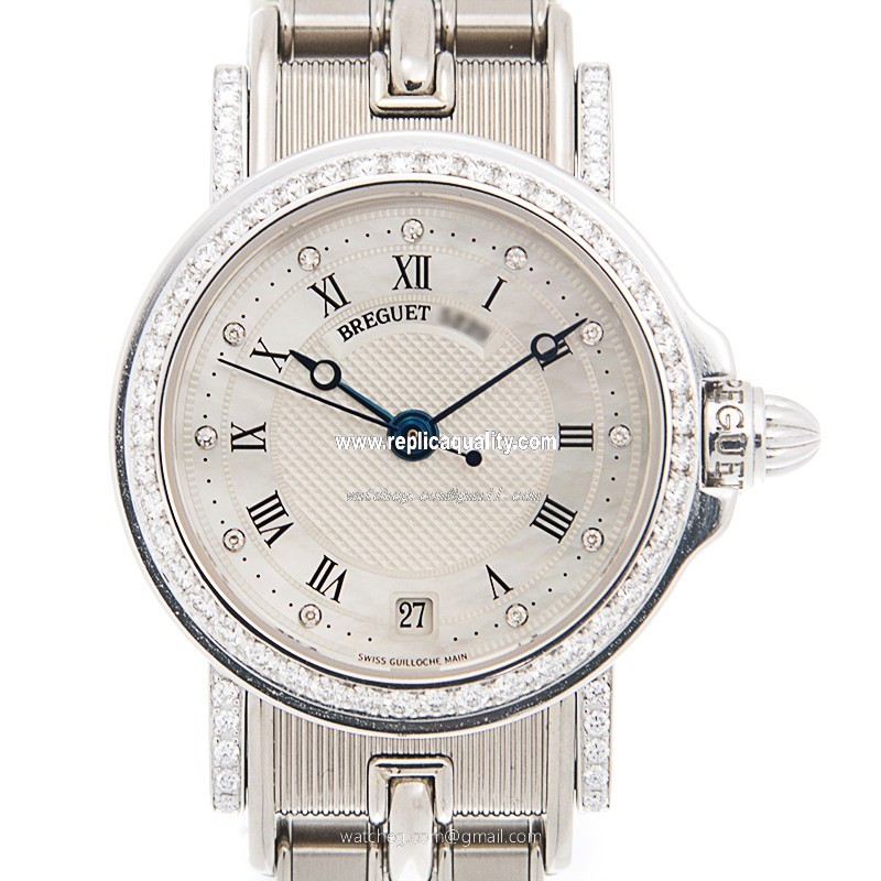 Breguet MARINE 8401BB/52/B40 DD00 Automatic 18kt White Gold & Diamond White
