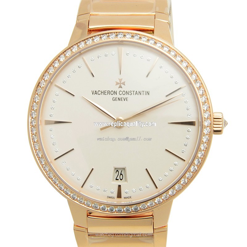 Vacheron Constantin PATRIMONY TRADITIONELLE 85515/CA1R-9840 Automatic 18kt Rose Gold & Diamonds Silvery & White