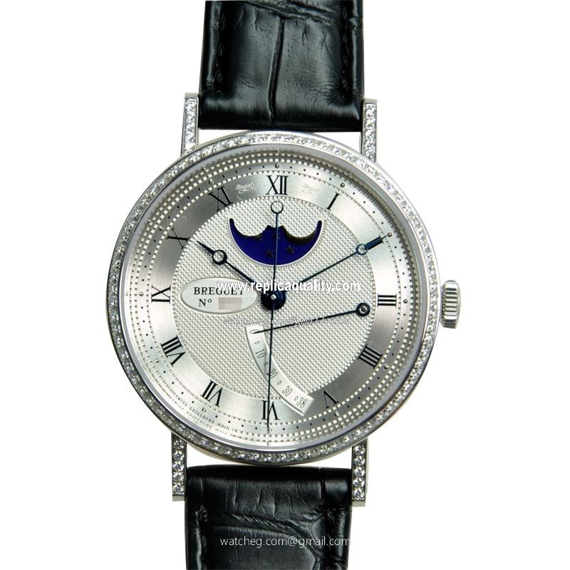 Breguet CLASSIC 8788BB/12/986/DD00 Automatic 18kt White Gold & Diamond Silver
