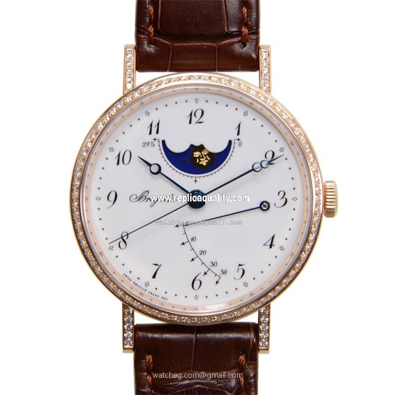 Breguet CLASSIC 8788BR/29/986/DD00 Automatic 18kt Rose Gold & Diamonds Silver