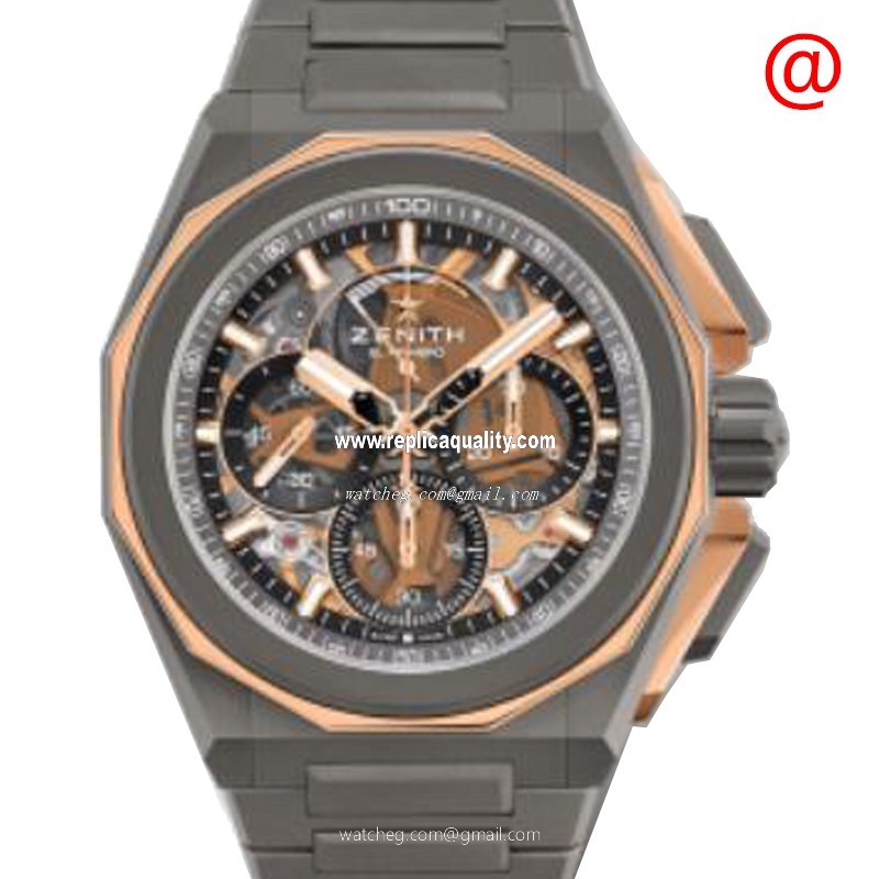Zenith DEFY 87.9100.9004/03.I001 Automatic Titanium & 18kt Rose Gold Transparent