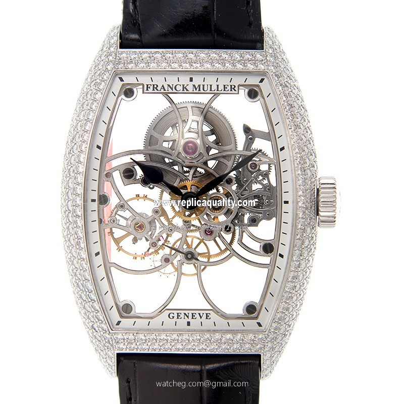 Franck Muller GENEVE 8880 B S6 SQT D (AC) Automatic Stainless Steel & Diamonds Transparent Skull