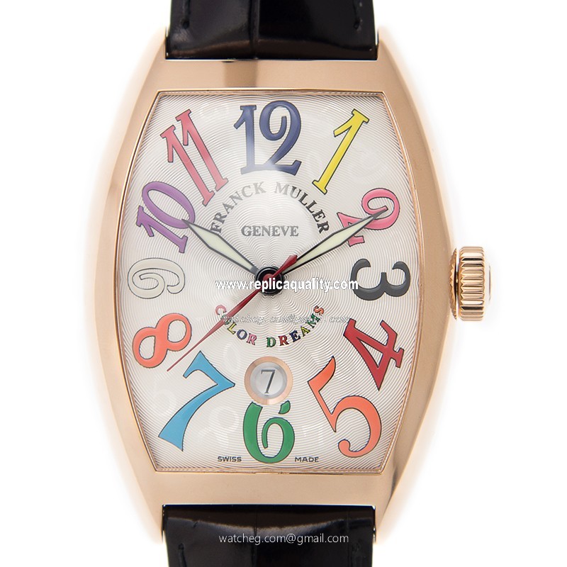Franck Muller CINTREE CURVEX 8880 SC DT COL DRM (5N) Automatic 18kt Rose Gold White