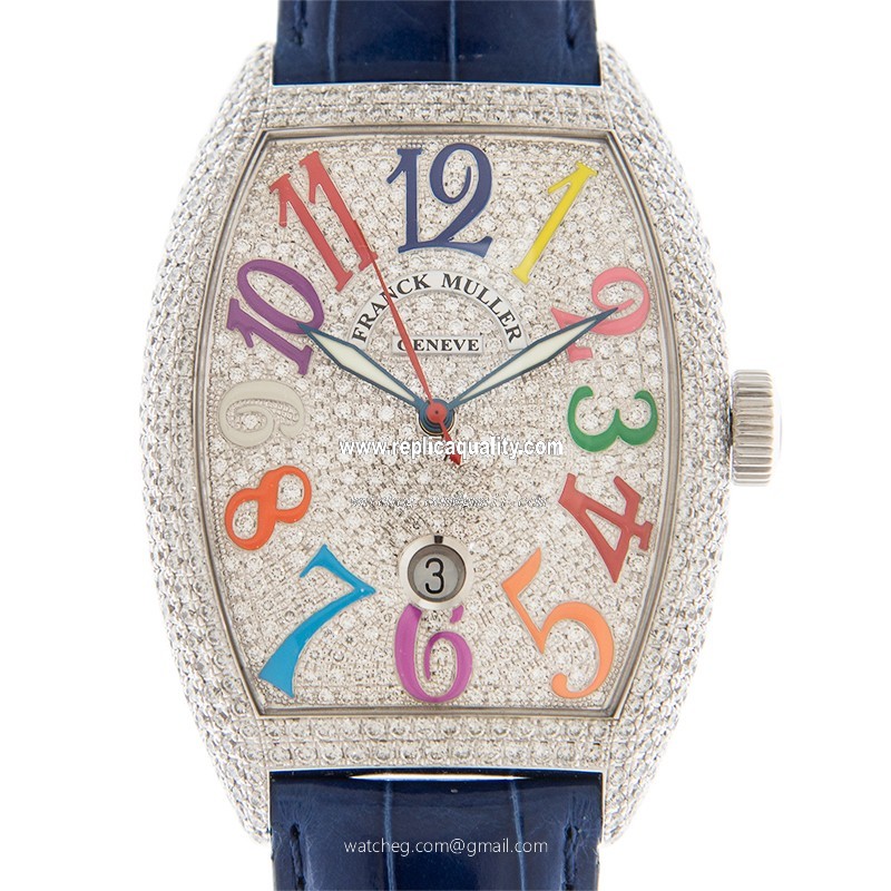 Franck Muller COLOR DREAMS 8880 SC DT D6 CD COL DRM(OG)-BL Automatic 18kt White Gold & Diamond Silver
