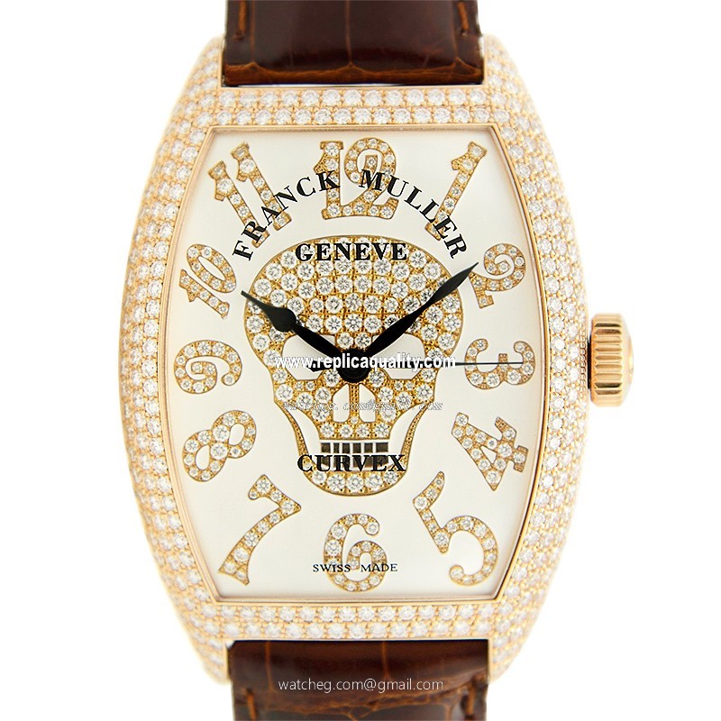 Franck Muller GOTHIQUE 8880 SC DT GOTH NBR D CD (5N) Automatic 18kt Rose Gold & Diamonds White