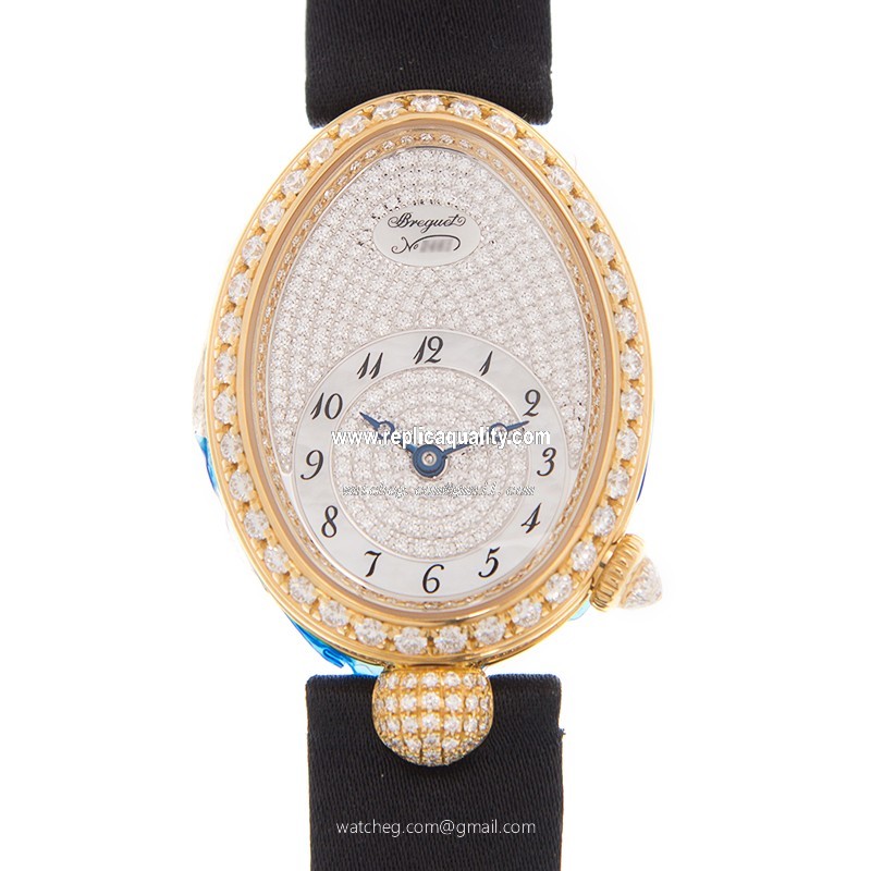 Breguet REINE DE NAPLES 8928BA/8D/844/DD0D Automatic 18kt Gold & Diamond Silver