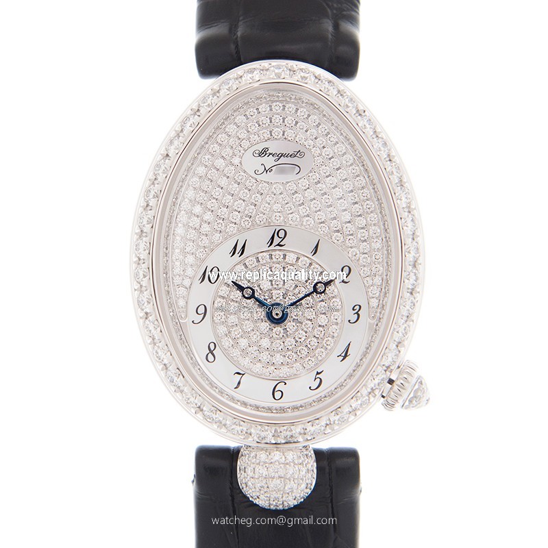 Breguet REINE DE NAPLES 8928BB/8D/944/DD0D Automatic 18kt White Gold & Diamond Silver