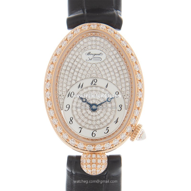 Breguet REINE DE NAPLES 8928BR/8D/944/DD0D/3L  Automatic 18kt Rose Gold & Diamonds Silver
