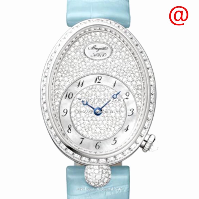Breguet REINE DE NAPLES 8938BB/8D/964 DD0D Automatic 18kt White Gold & Diamond Silver