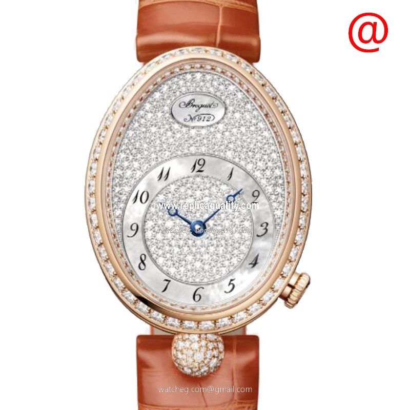 Breguet REINE DE NAPLES 8938BR/8D/964 DD0D Automatic 18kt Rose Gold & Diamonds Silver