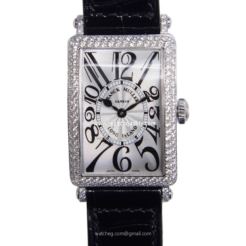 Franck Muller LONG ISLAND 902 QZ D (OG) Quartz 18kt White Gold & Diamond Silver