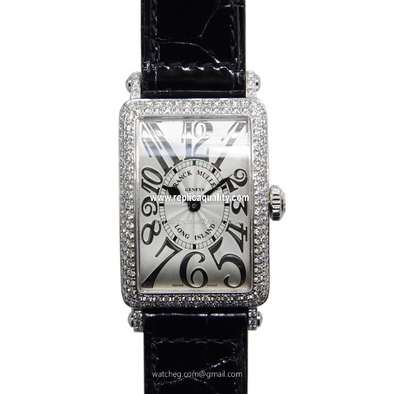 Franck Muller LONG ISLAND 902 QZ REL D (OG) Quartz 18kt White Gold & Diamond Silver
