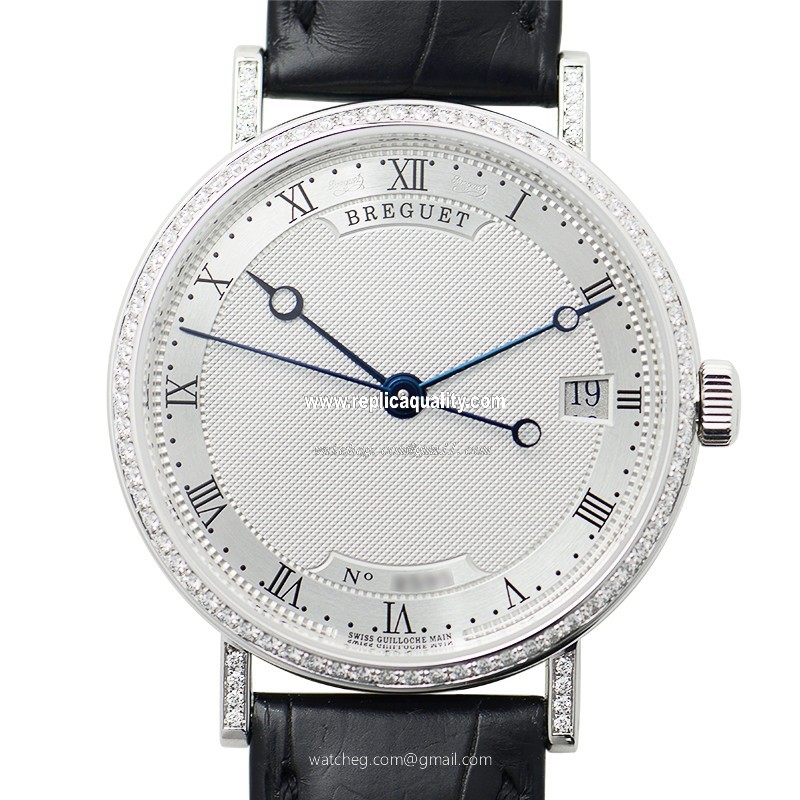 Breguet CLASSIC 9068BB/12/976/DD00 Automatic 18kt White Gold & Diamond Silver