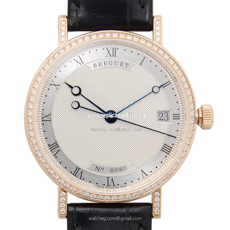 Breguet CLASSIC 9068BR/12/976/DD00 Automatic 18kt Rose Gold & Diamonds Silver