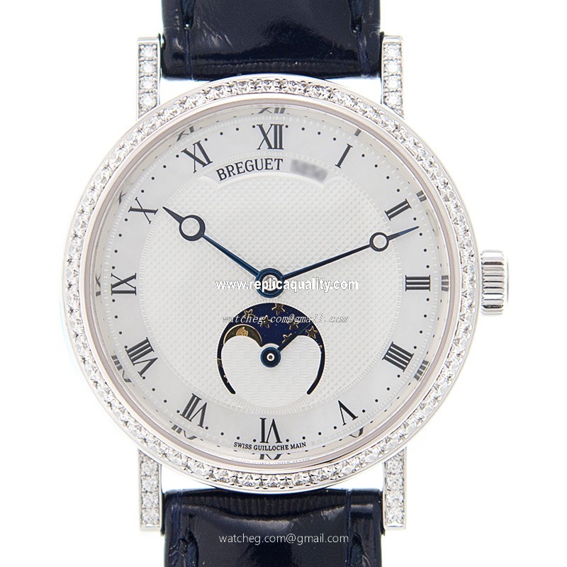 Breguet CLASSIC 9088BB/52/964/DD0D Automatic 18kt White Gold & Diamond Silver