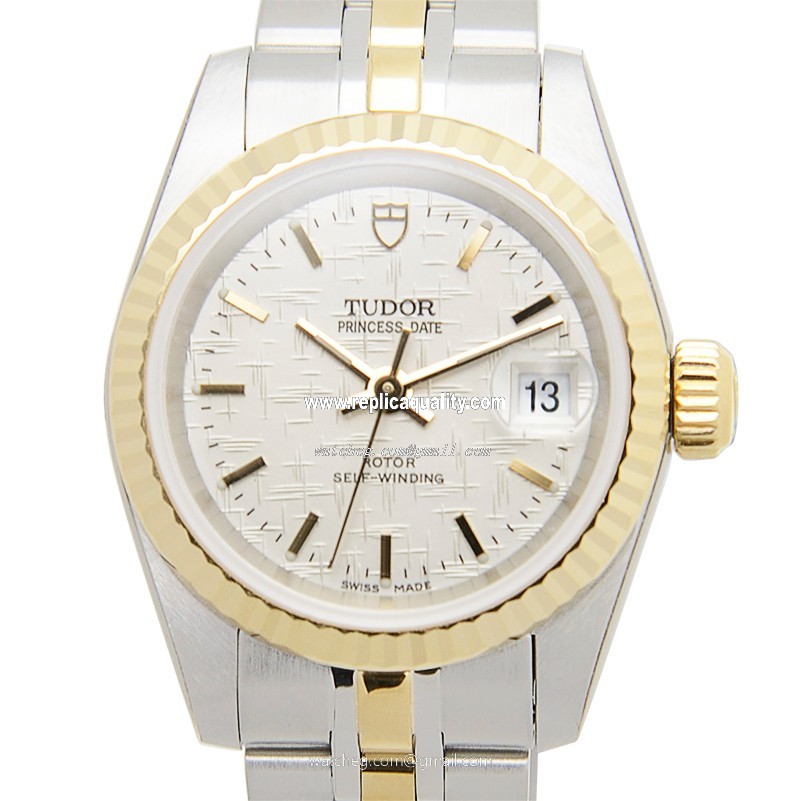 Tudor PRINCESS DATE 92413-62433-SVCL Automatic 18kt Gold & Steel Silver