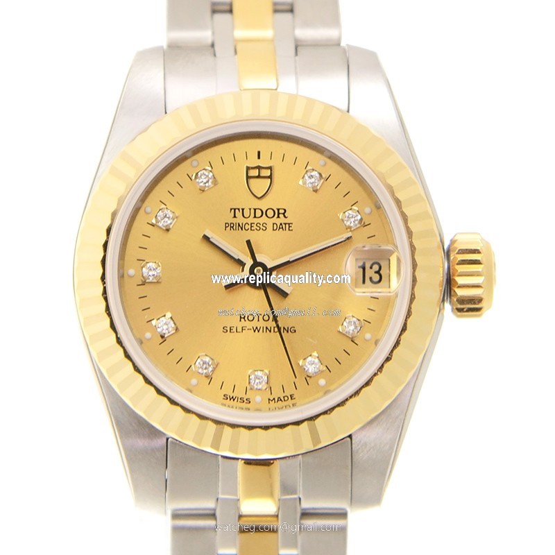 Tudor PRINCESS DATE 92513-62423-10DI-CH Automatic 18kt Gold & Steel Gold