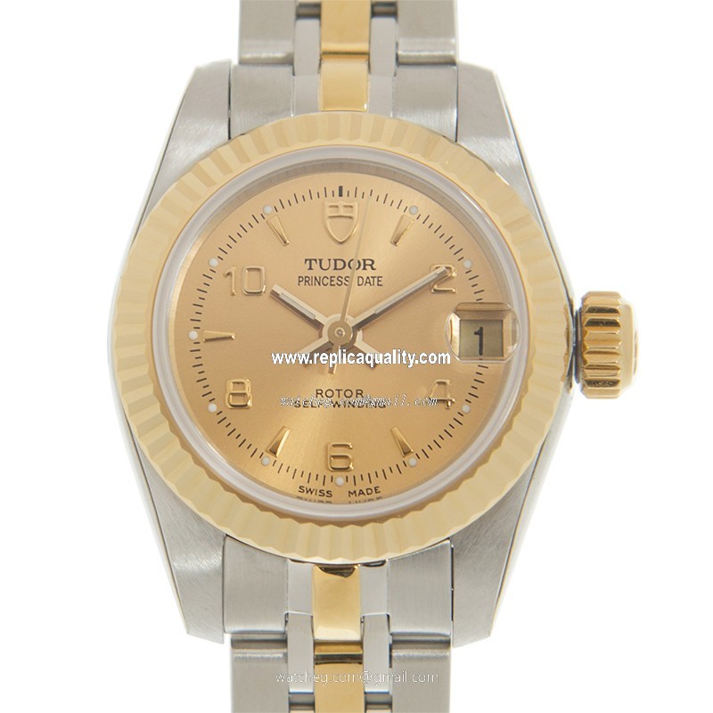Tudor PRINCESS DATE 92513-62423-246810AR-CH Automatic 18kt Gold & Steel Gold
