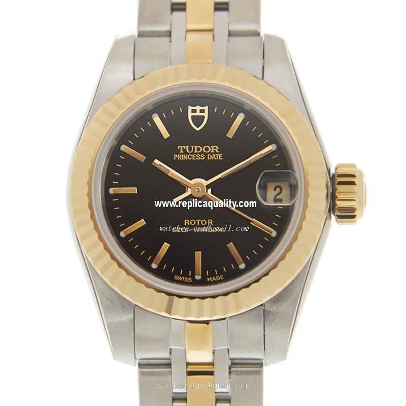Tudor PRINCESS DATE 92513-62423-BK Automatic 18kt Gold & Steel Black