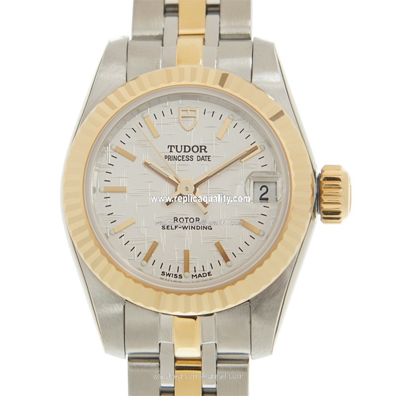 Tudor PRINCESS DATE 92513-62423-SVCL Automatic 18kt Gold & Steel Silver