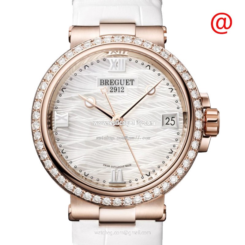 Breguet MARINE 9518BR/52/984 D000 Automatic 18kt Rose Gold & Diamonds Silver