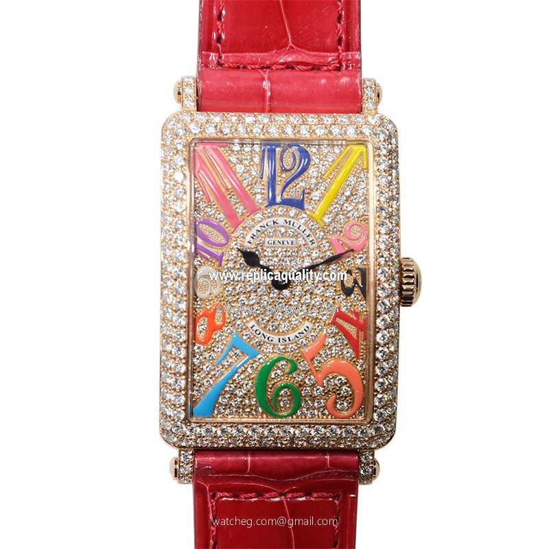 Franck Muller LONG ISLAND 952 QZ COL DRM D CD (5N) Quartz 18kt Rose Gold & Diamonds Gold