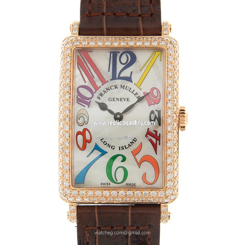 Franck Muller LONG ISLAND 952 QZ COL DRM MOP D (5N) Quartz 18kt Rose Gold & Diamonds White