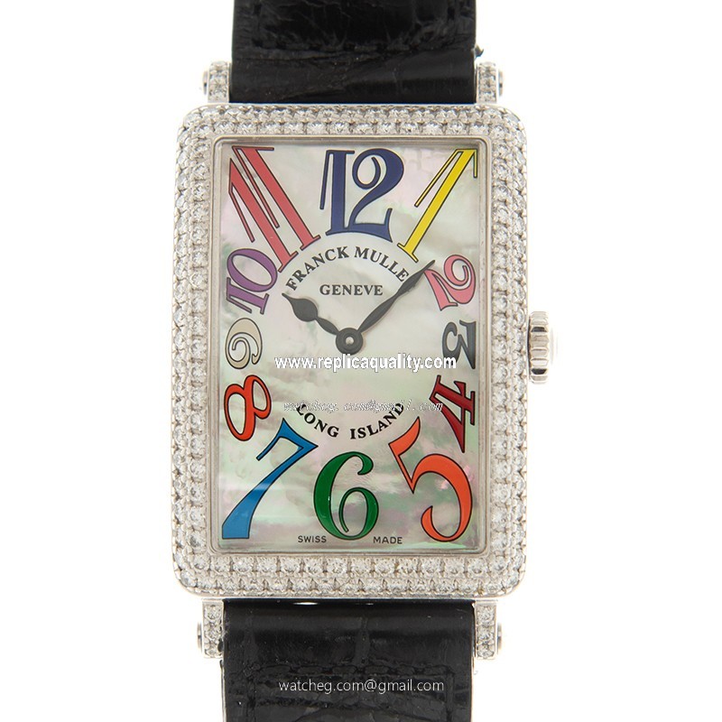 Franck Muller LONG ISLAND 952 QZ COL DRM MOP D (OG)  Quartz 18kt White Gold & Diamond White
