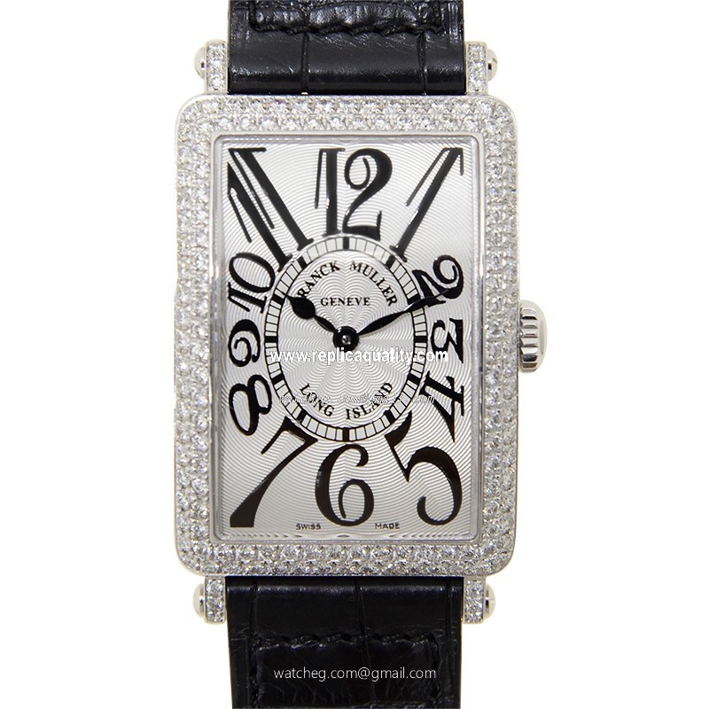 Franck Muller LONG ISLAND 952 QZ D (OG) Quartz 18kt White Gold & Diamond Silver