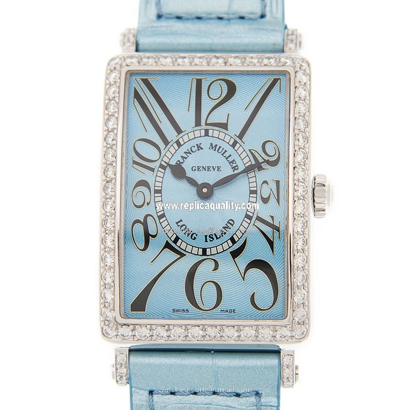 Franck Muller LONG ISLAND 952 QZ D 1R (AC) - BLUE Quartz Stainless Steel & Diamonds Blue 