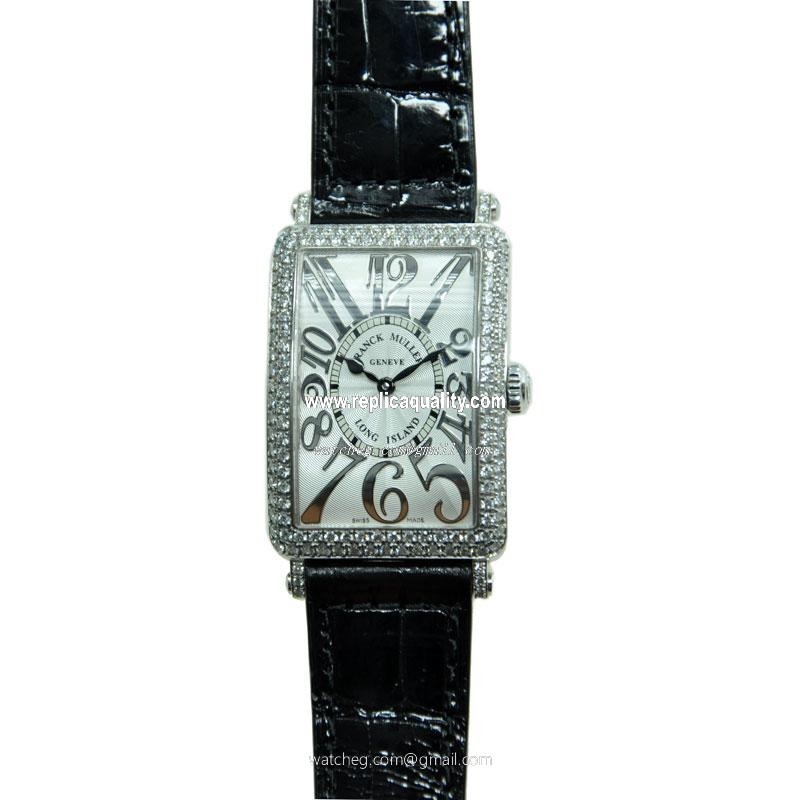 Franck Muller LONG ISLAND 952 QZ REL D (OG) Quartz 18kt White Gold & Diamond Silver