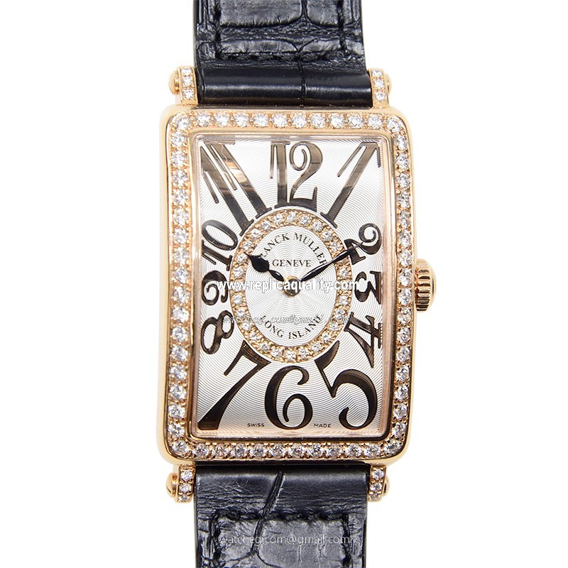 Franck Muller LONG ISLAND 952 QZ REL D 1R CD 1R (5N) Quartz 18kt Rose Gold & Diamonds Silver