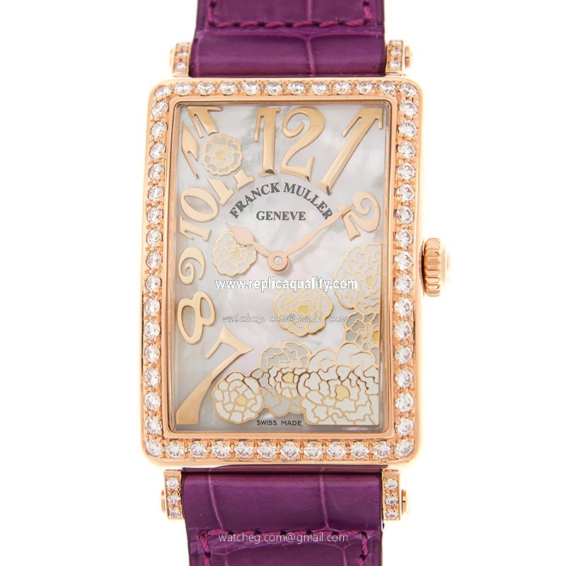 Franck Muller LONG ISLAND 952 QZ REL MOP BC D 1R LS (5N) Quartz 18kt Rose Gold & Diamonds White