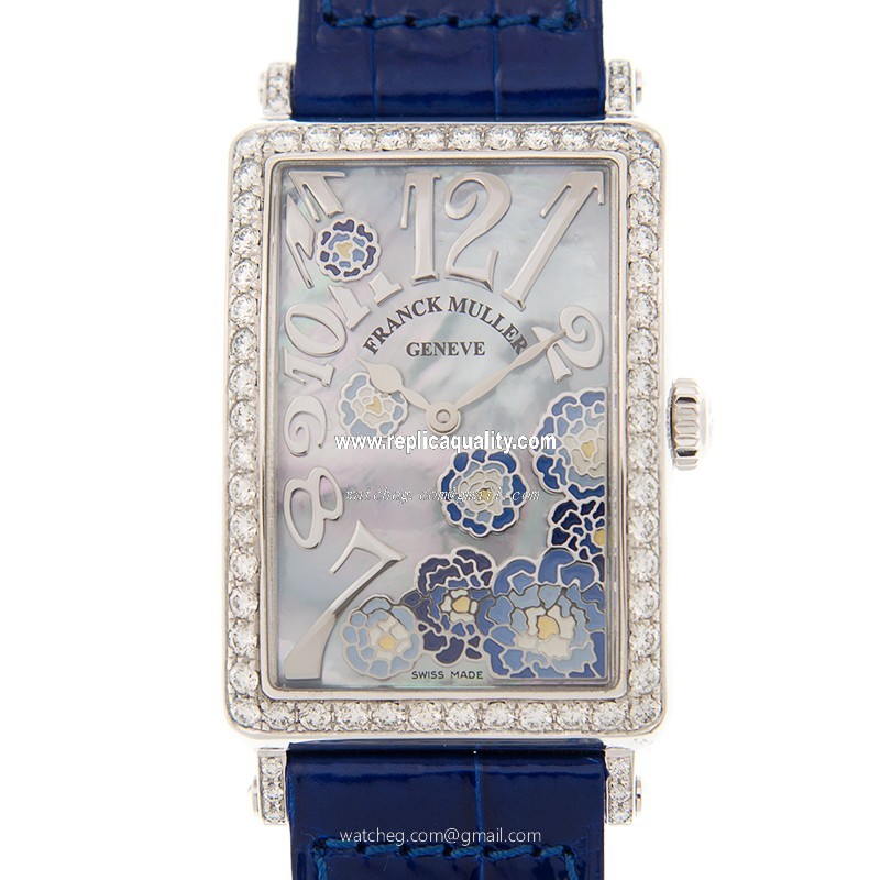 Franck Muller LONG ISLAND 952 QZ REL MOP BU D 1R (AC) Quartz Stainless Steel & Diamonds White