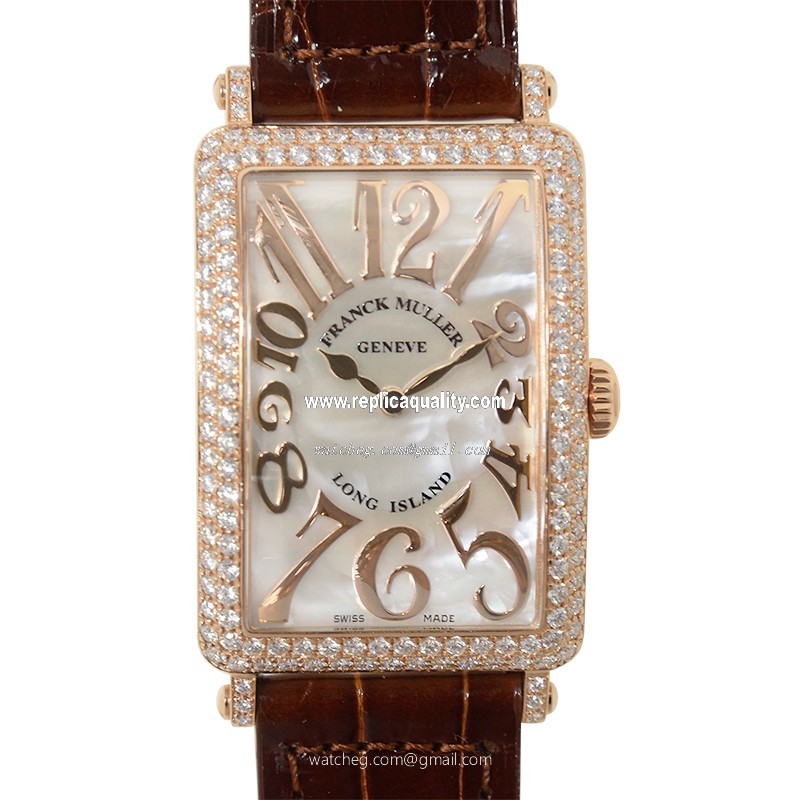 Franck Muller LONG ISLAND 952 QZ REL MOP D (5N) Quartz 18kt Rose Gold & Diamonds White