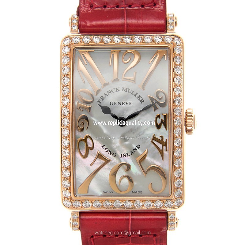 Franck Muller LONG ISLAND 952 QZ REL MOP D 1R (5N) Quartz 18kt Rose Gold & Diamonds White