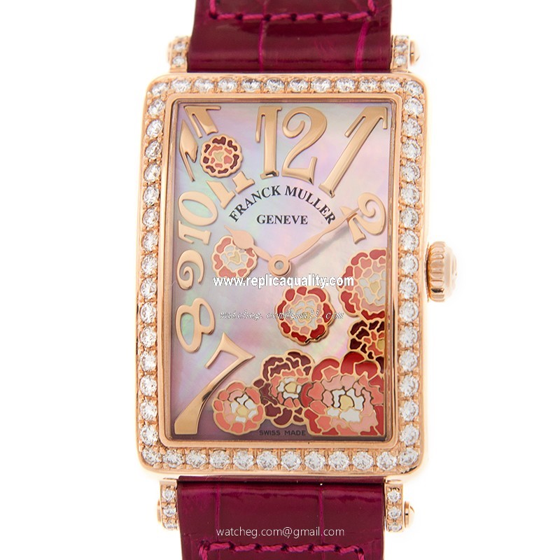 Franck Muller LONG ISLAND 952 QZ REL MOP RG D 1R (5N) Quartz 18kt Rose Gold & Diamonds White