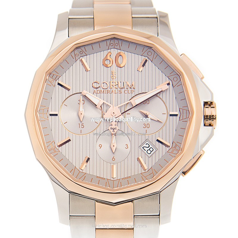 Corum ADMIRALS CUP 984.101.24/V705 FH11 Automatic 18kt Rose Gold & Steel Silver