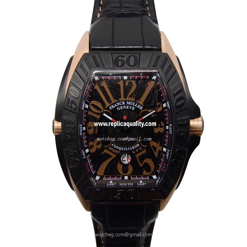 Franck Muller CONQUISTADOR GPG 9900 SC DT GPG (5N) Automatic 18kt Rose Gold Black