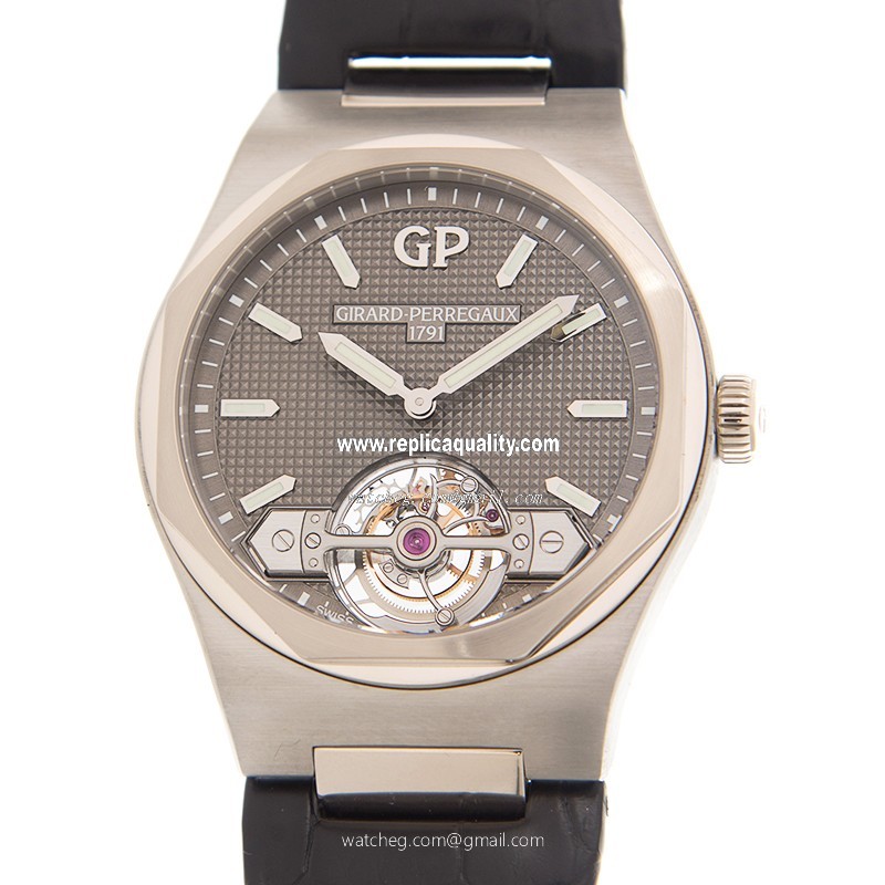 Girard Perregaux LAUREATO 99105-41-232-BB6A Automatic 18kt White Gold & Steel Gray
