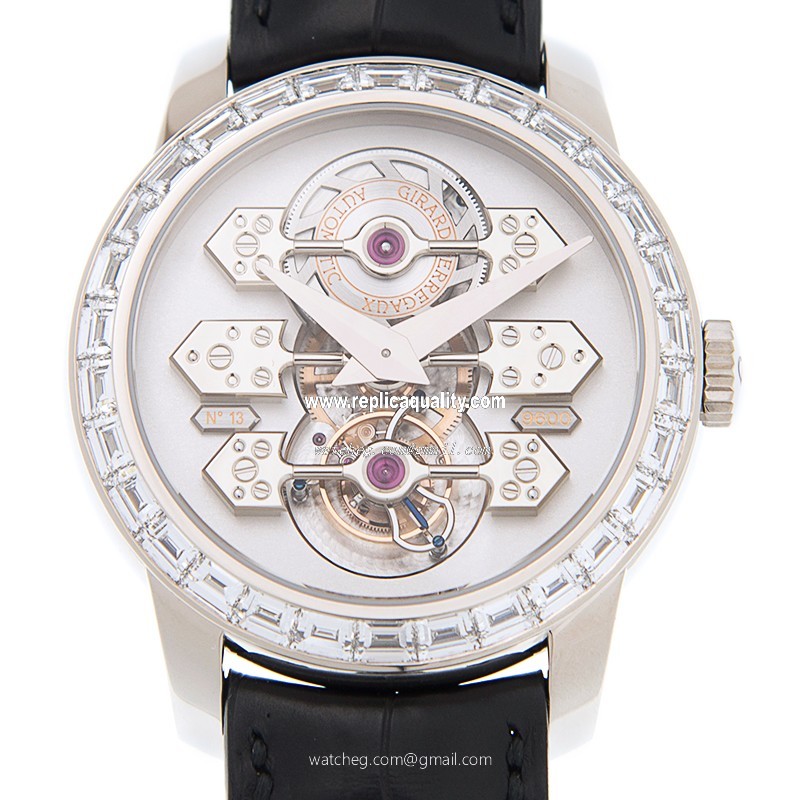 Girard Perregaux BRIDGES 99193B53A000-BA6A Automatic 18kt White Gold & Diamond Silver